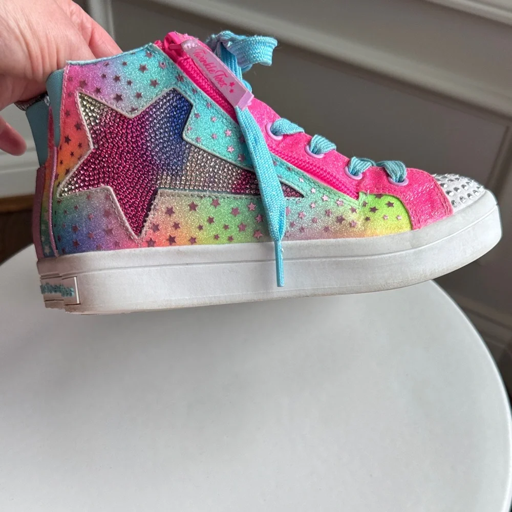 Sketchers Twinkle Toes Colorful Kids High-Top Sneakers Size US 1.5 - Picture 7 of 12